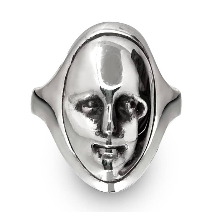 The Stranger Face Ring for wholesale by Perry Gargano
