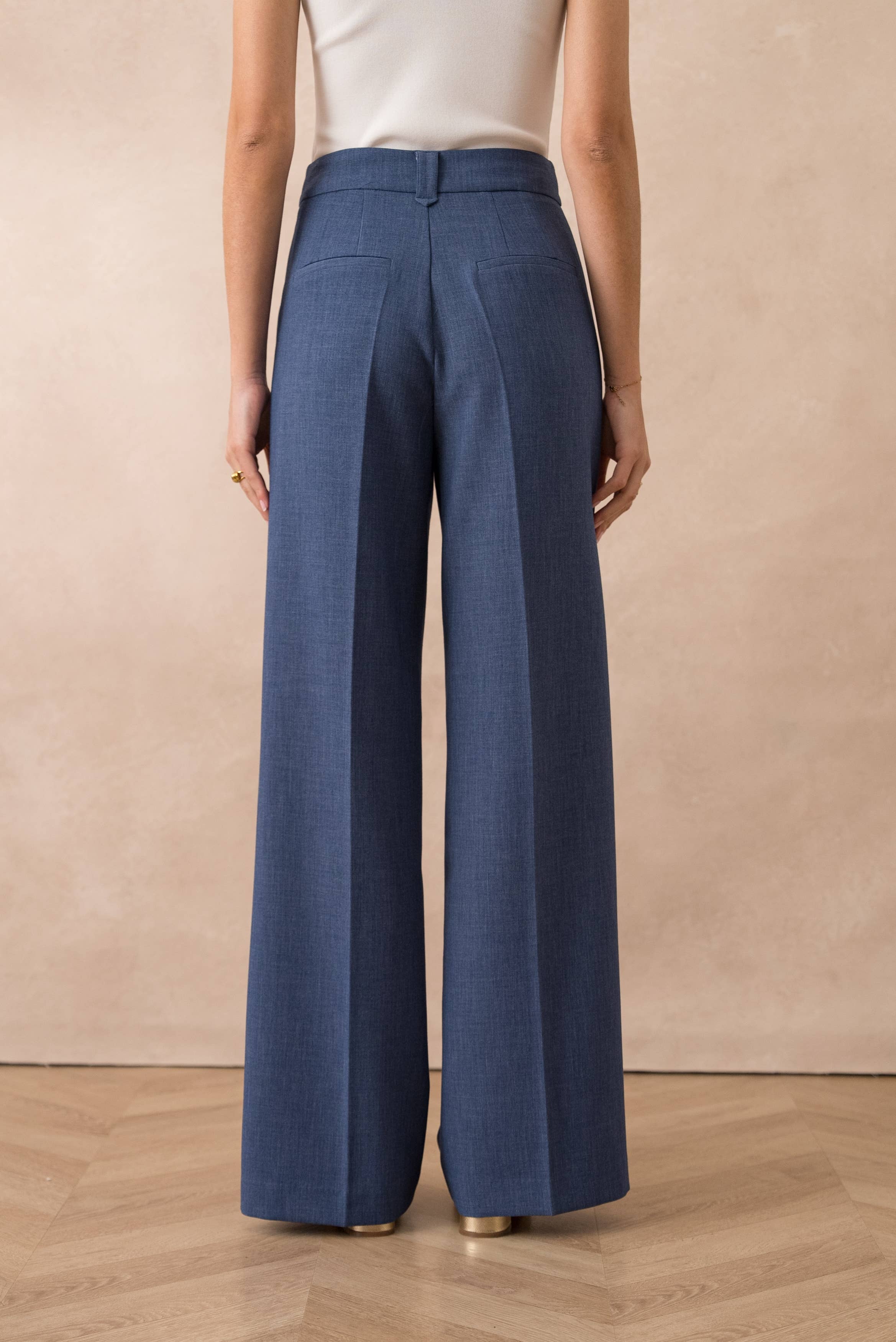 Attentif Paris - Vendita all'ingrosso Pantaloni eleganti - Donna - [Aura] Pantaloni ampi a vita alta con pinces30