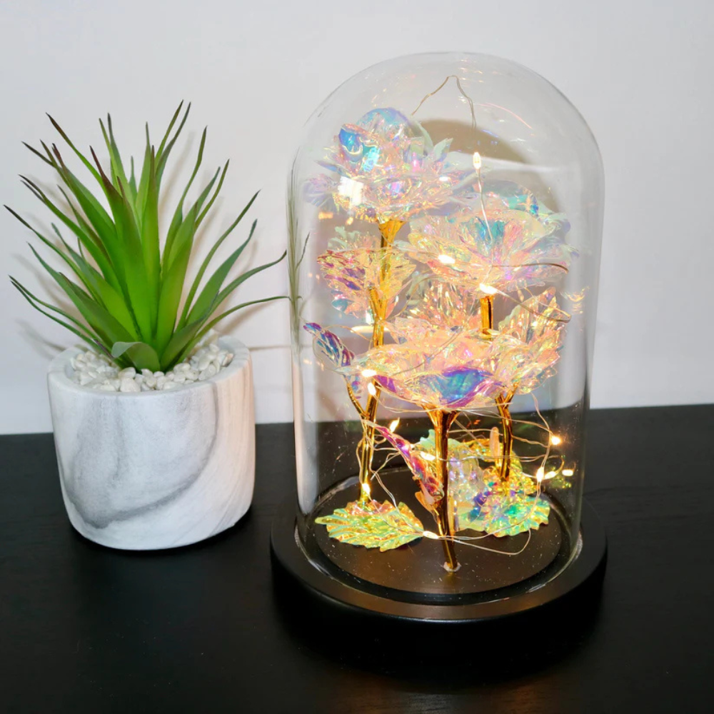 Moderny – wholesale Dekorativt bordsobjekt – Faerelle™ Glittrig Ros26