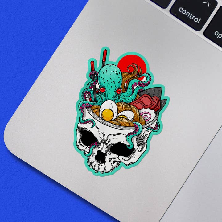 Sticker Bull - Wholesale Sticker - Japanese Style Art Ramen Skull Sticker4