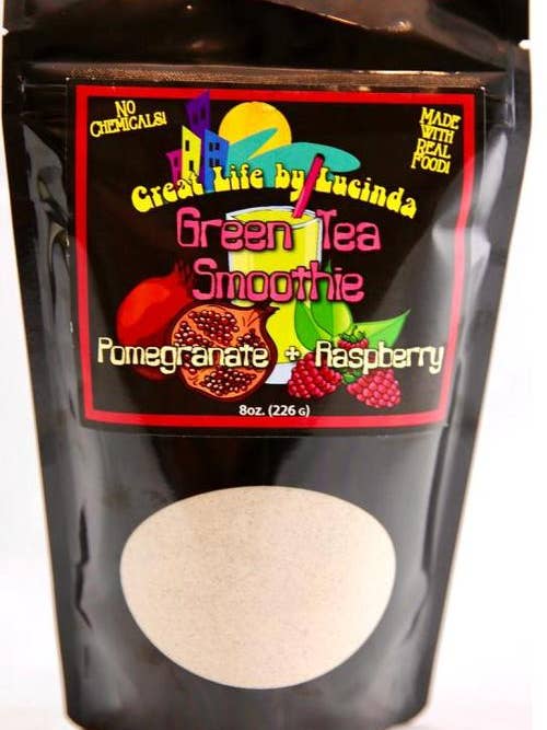 Lucinda's Pomegranate Raspberry Green Tea Smoothie Mix for wholesale by Great Life By Lucinda