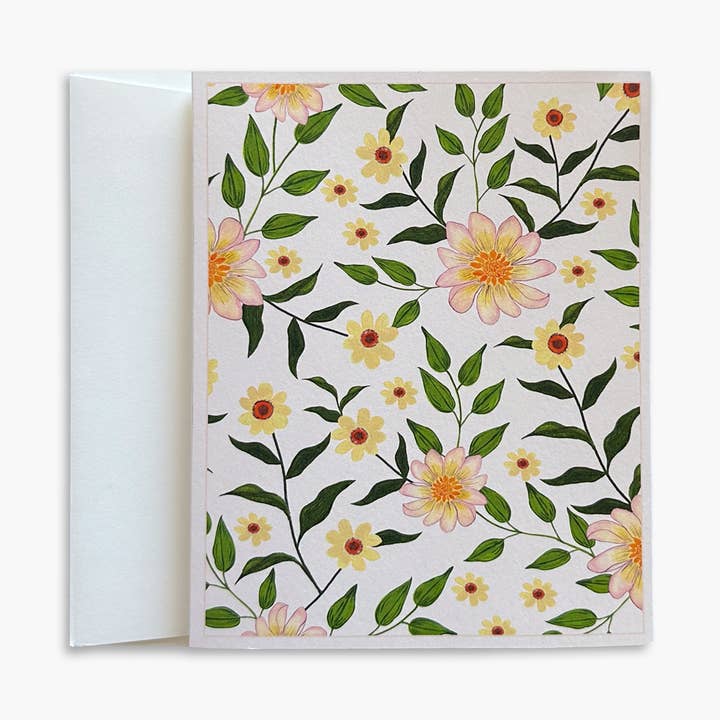 Set de 8 tarjetas Dahlia Folded Notecard para venta al por mayor de Pursyoo | Design House | Paper & Lifestyle