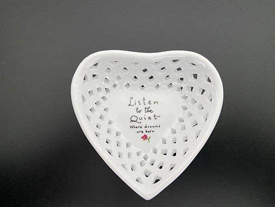 Susan Branch Studios - Wholesale Jewelry Dish - Open Work Tiny Heart Dish2