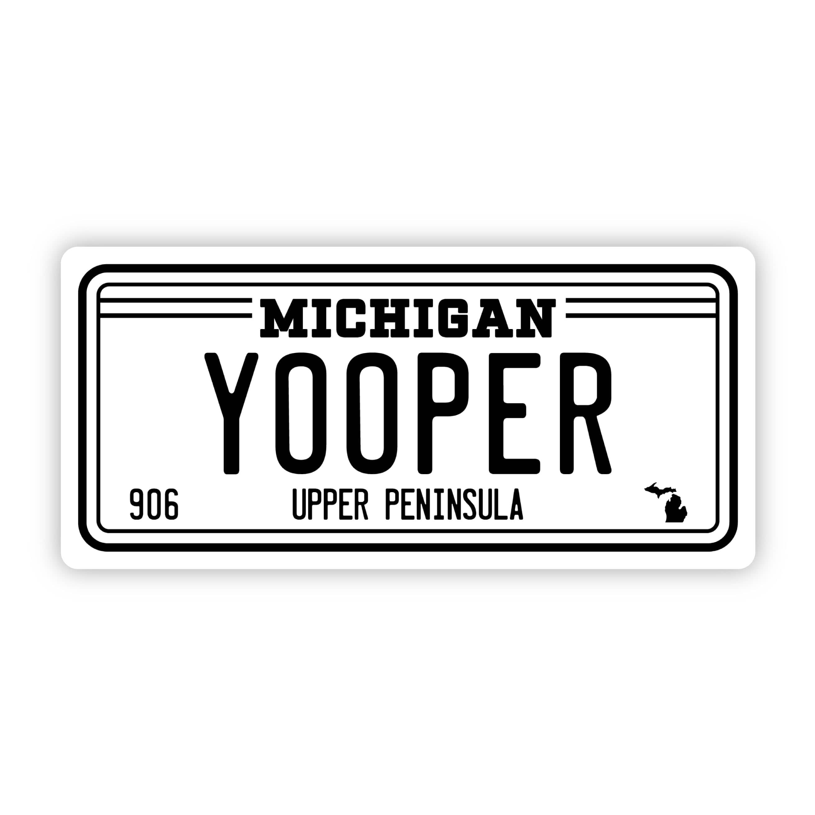 Big Moods - Wholesale Sticker - Yooper Michigan 906 License Plate Sticker0