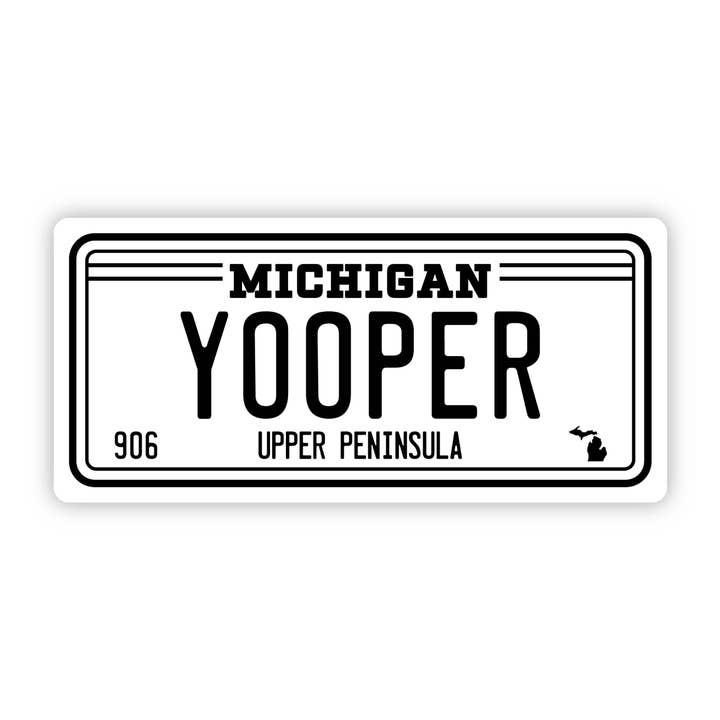 Big Moods - Wholesale Sticker - Yooper Michigan 906 License Plate Sticker