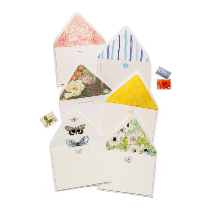 Color Box Design & Letterpress - Wholesale Stationery/Notecard Set - Anemone Flower | Fancy Pants Letterpress Flat Notecards