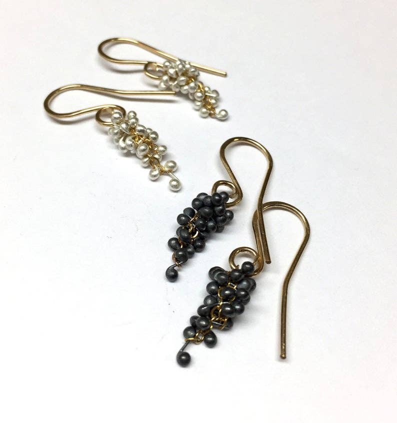 YedOmi Jewelry - Wholesale Dangle Earrings - Wisteria Caviar Earrings-Small2