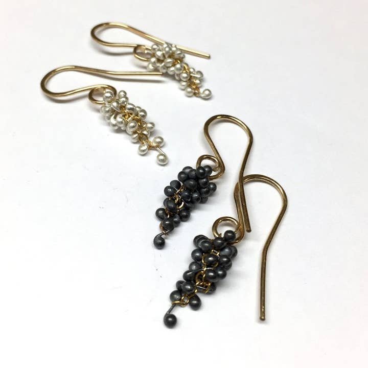 YedOmi Jewelry - Wholesale Dangle Earrings - Wisteria Caviar Earrings-Small2