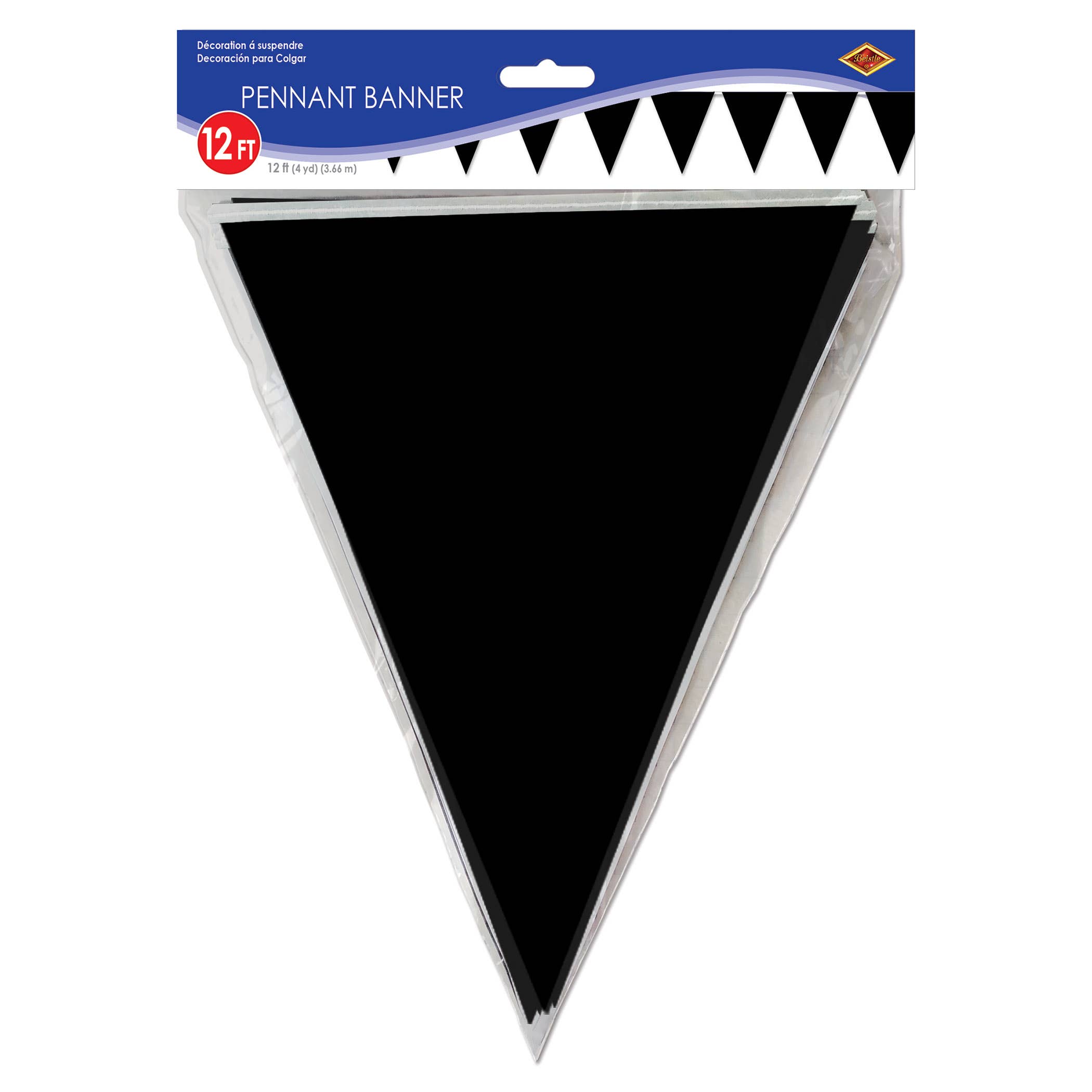Beistle - Wholesale Party Sign/Banner - Black Pennant Banner. 11" x 12', all weather1