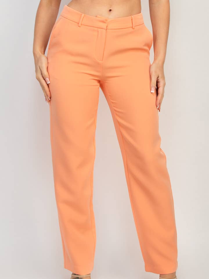 ACG Los Angeles - Wholesale Pants - Women's - Women's Dressy Mid Rise Solid Pants