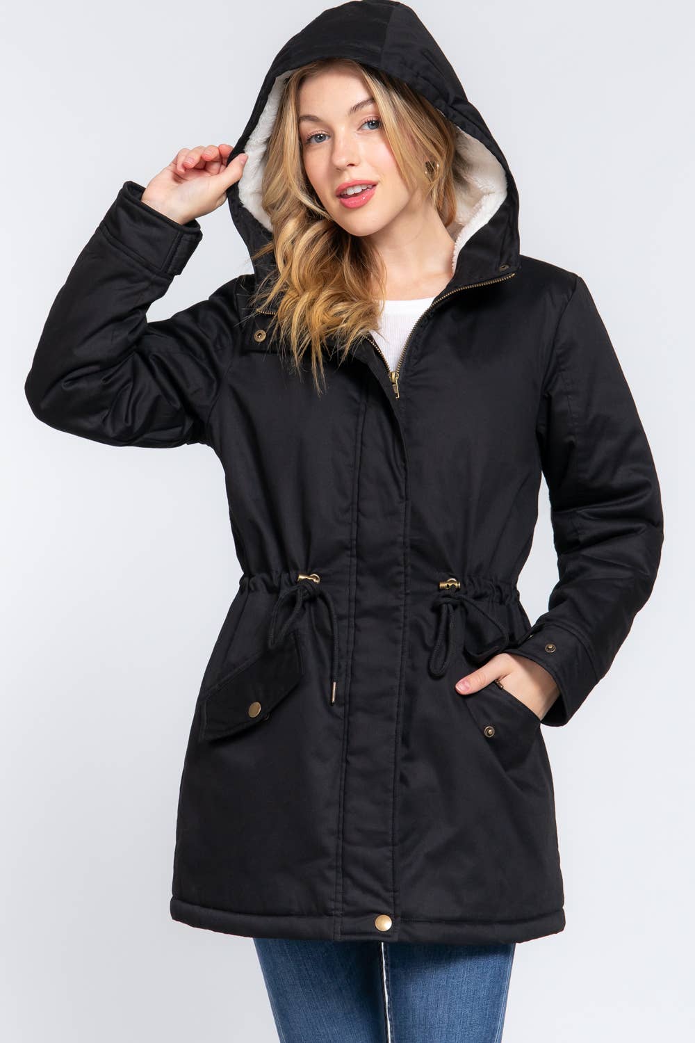 Active Basic | Active USA - Vente Veste – femme - Veste utilitaire à capuche en peluche doublée polaire22