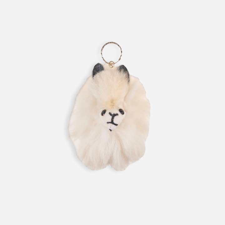 Terra Natural Designs - Venta al por mayor Llavero - Unisex - Llavero de alpaca con pompones en forma de cabeza de llama - Juego de 46