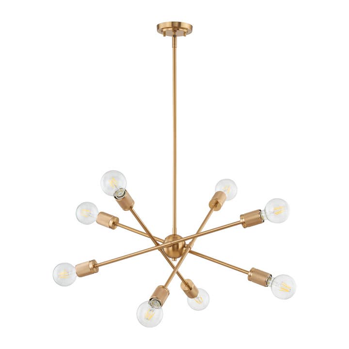 Elk Home - Wholesale Chandelier/Hanging Light - Module 8-Lght Chandelier Burnished Brass