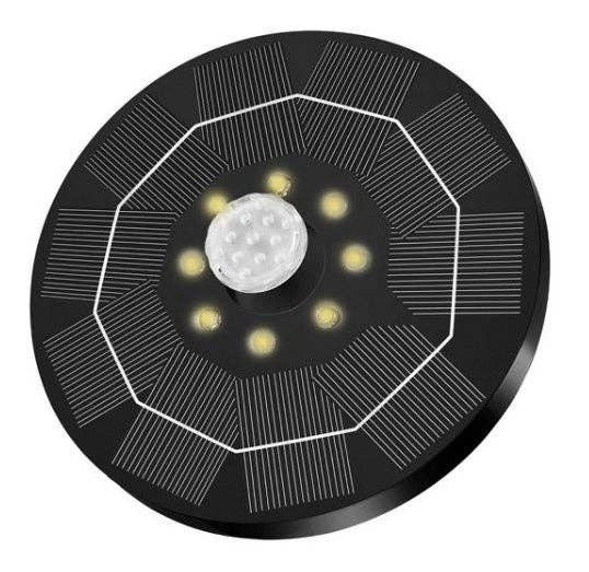 Will's Company - Wholesale Outdoor Ornament/Decor - LED Solar Powered Lighted Fountain Disc for Birdbath2