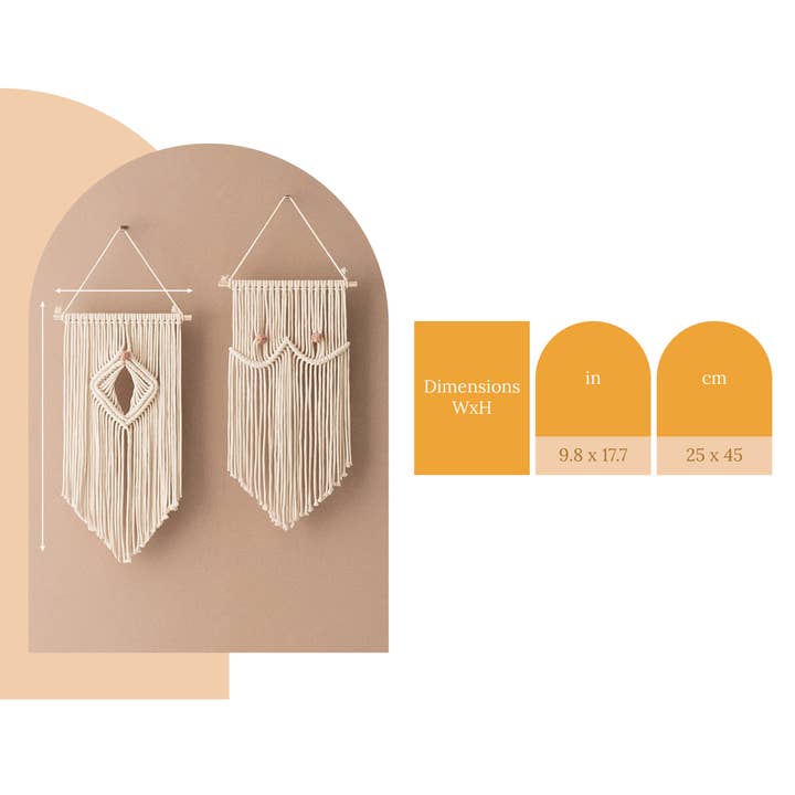 HeartCrafted – Engroshandel 3D-vægkunst – Sæt med vagina og macrame bryster W221