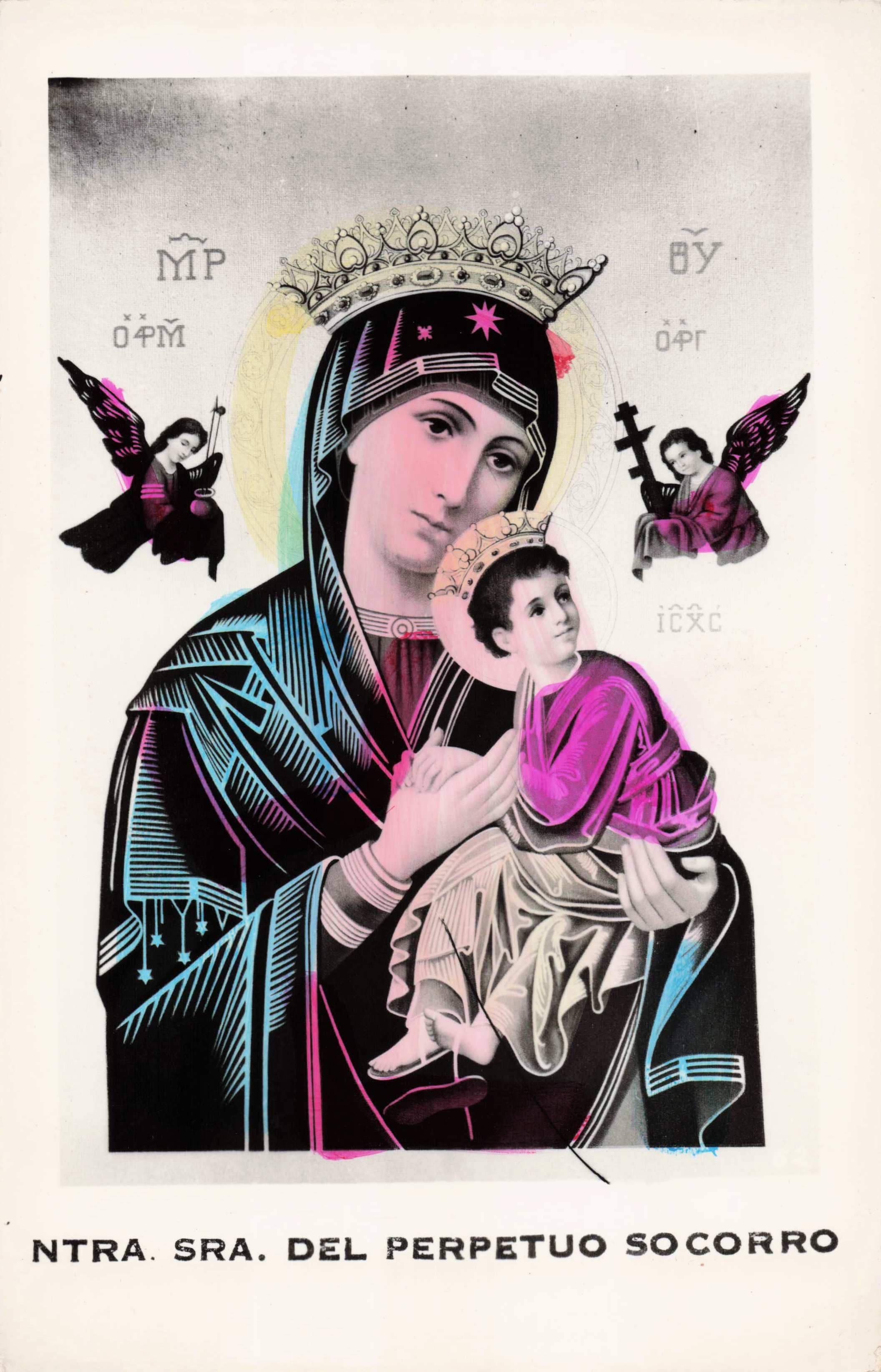 Tesoros Trading Company - Wholesale Religious Card -  Religious Hand-Tinted Card, Mx.- Asst. Virgin Maria Images6