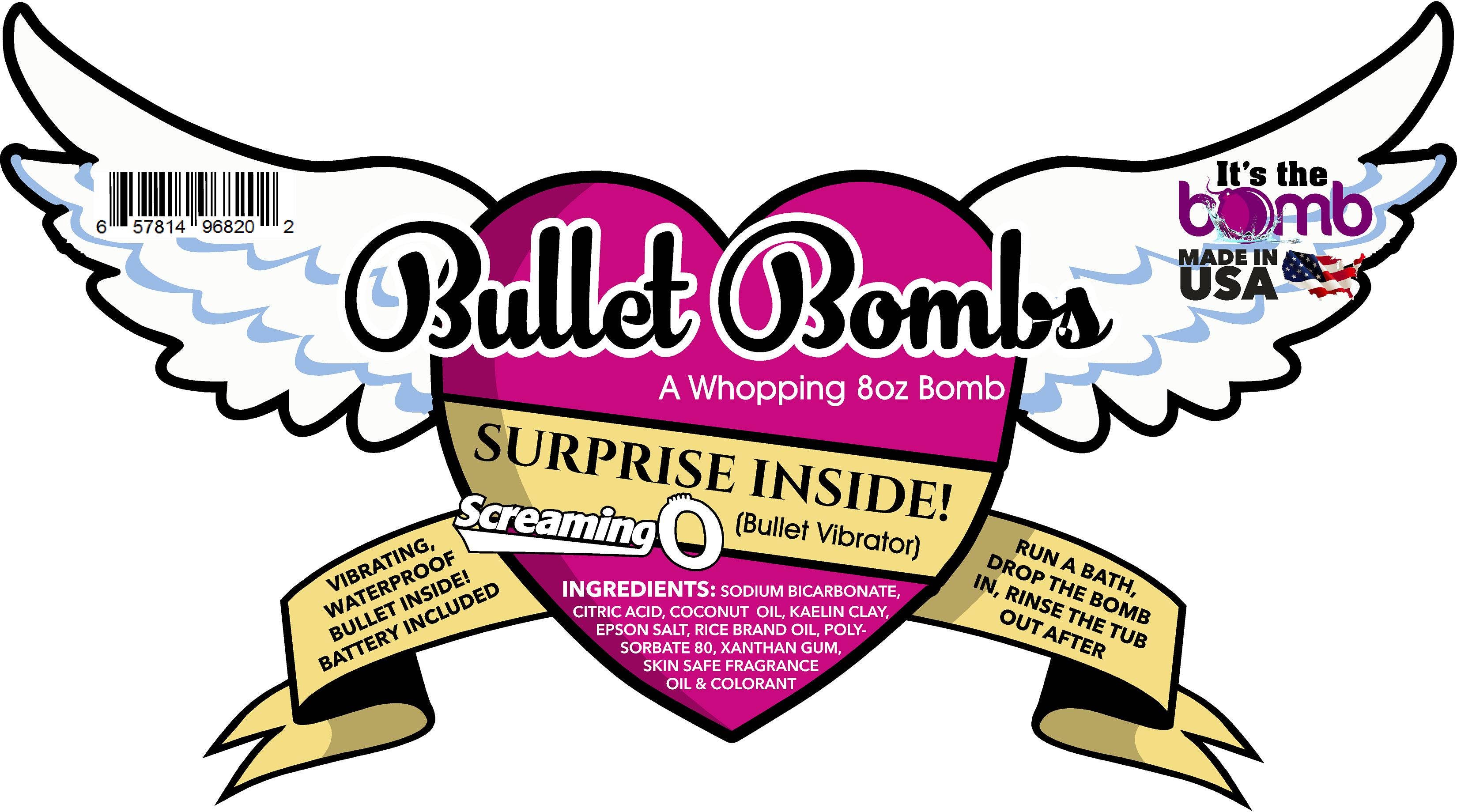 It's the BOMB® - Wholesale Bath Bomb/Fizz - 6 Kink Bath Bomb Surprise Angel Heart Wings Vibrator Bullet2