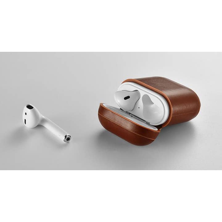 CairPods – Großhandel Airpod-/Ohrhörer-Etui – Herren – Vintage Premium AirPods Lederhülle - Braun9