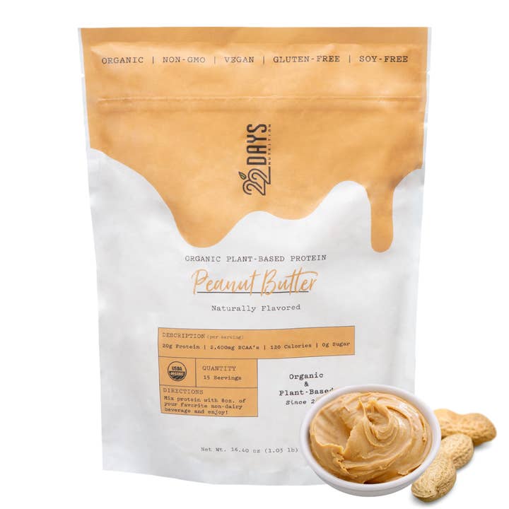 22 Days Nutrition - Vente Poudres protéinées/superaliments - Poudre de protéines végétales biologiques (20 g de protéines, faible teneur en glucides)18