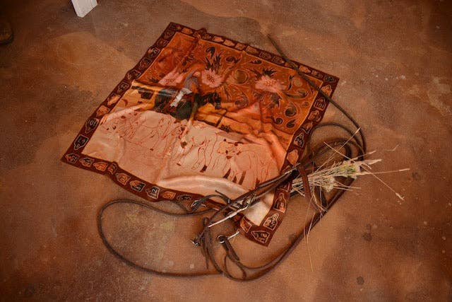 Tirzah Lane Art - Vendita all'ingrosso Sciarpa - Donna - Foulard Grande 100% Seta di Gelso 35x35: Floreale Bovina Cowgirl Western Wild Rag4