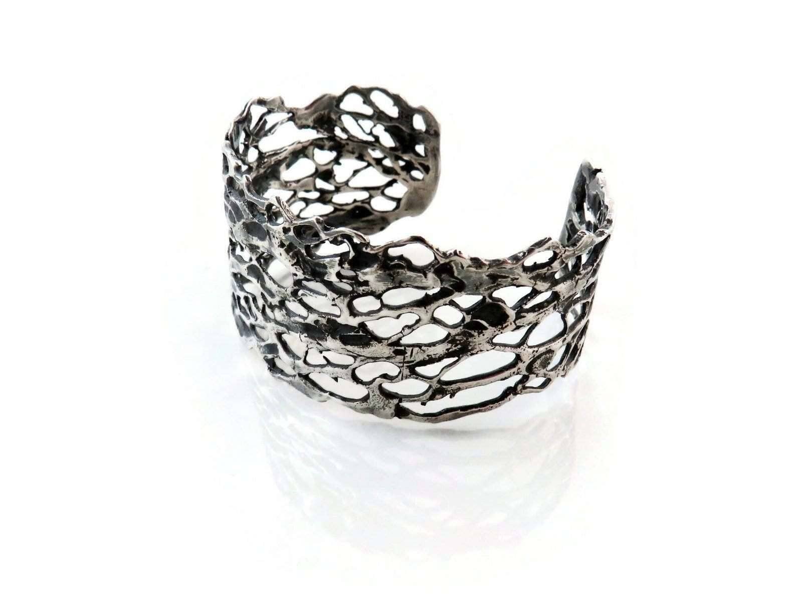 Kimya Joyas - Wholesale Cuff Bracelet - Natural Pattern Silver Cuff Bracelet2