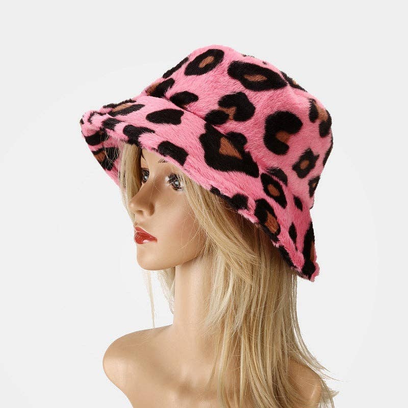 Dipped Shop - Venta al por mayor Gorro estilo pescador - Mujer - Versátiles sombreros de pescador gruesos con estampado de leopardo DPBH032517
