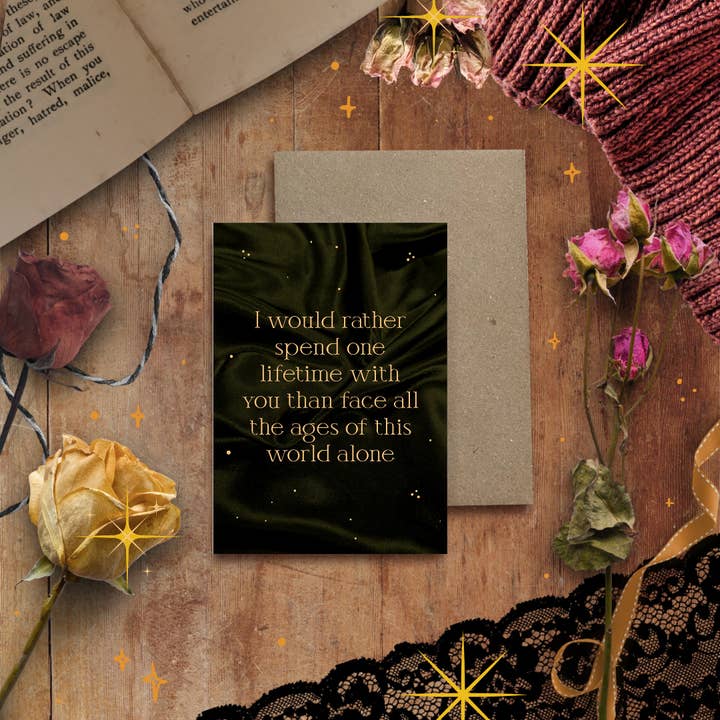 One Lifetime, Love Card for wholesale by Tied Fates