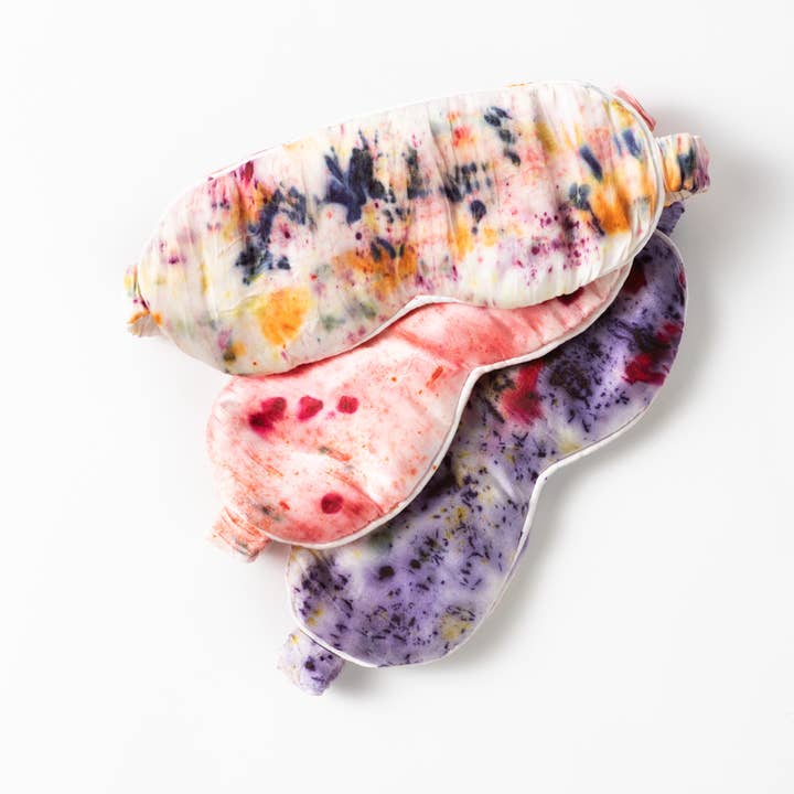DYE KWEEN - Wholesale Sleep/Eye Mask - Abstract Botanically Dyed Silk Sleep Mask6