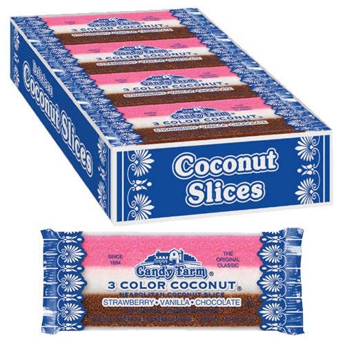 I Got Your Candy - Wholesale Chocolate Bar - Candy Farm Coconut Slices Original 1.65oz - 24ct2