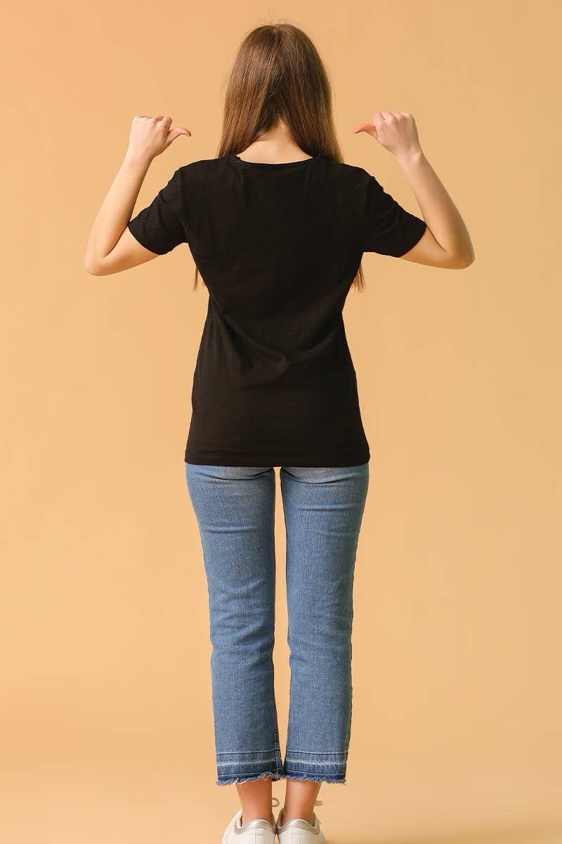 HARANG – wholesale T-shirts med screentryck – Dam – M7453 RICH AUNTIE VIBES grafisk tee4