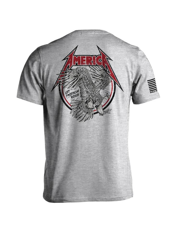 Shield Republic LLC - Wholesale Screen Printed T-Shirt - Men's - America Let Freedom Reign