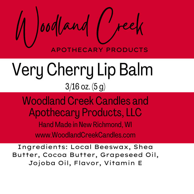 Woodland Creek Candles - Wholesale Lip Balm - Cherry Lip Balm2