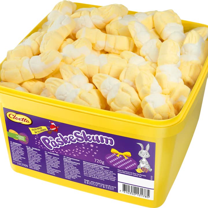 Sweetish- Swedish Candy Wholesale - Wholesale Marshmallow - Cloetta Easter Foam Bunnies 1.5lbs Resealable Bag 1