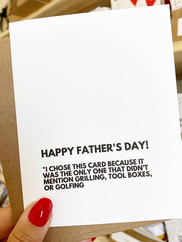 Only Card That Didn't Mention Tools Funny Father's Day Card for wholesale by Five Dot Post