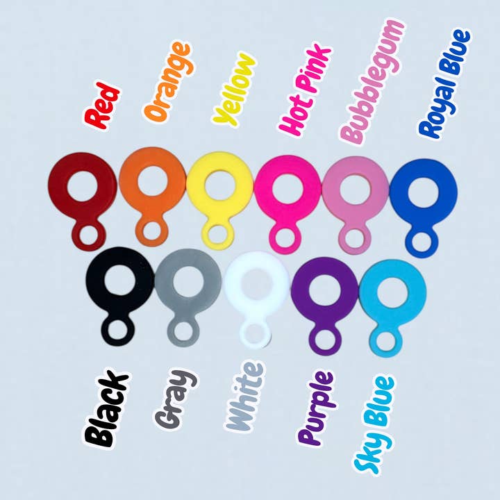 Gancho para adorno con anilla de silicona para pajita para venta al por mayor de Grit & Grace Water Bottle Accessories