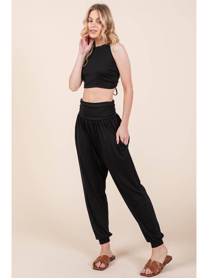 Orange Farm Clothing – wholesale Lounge Sweatpants/jogging bottoms – Women's – Harem Jogger Pants with Side Pockets-2 colors*SHIP BY 6.28*12