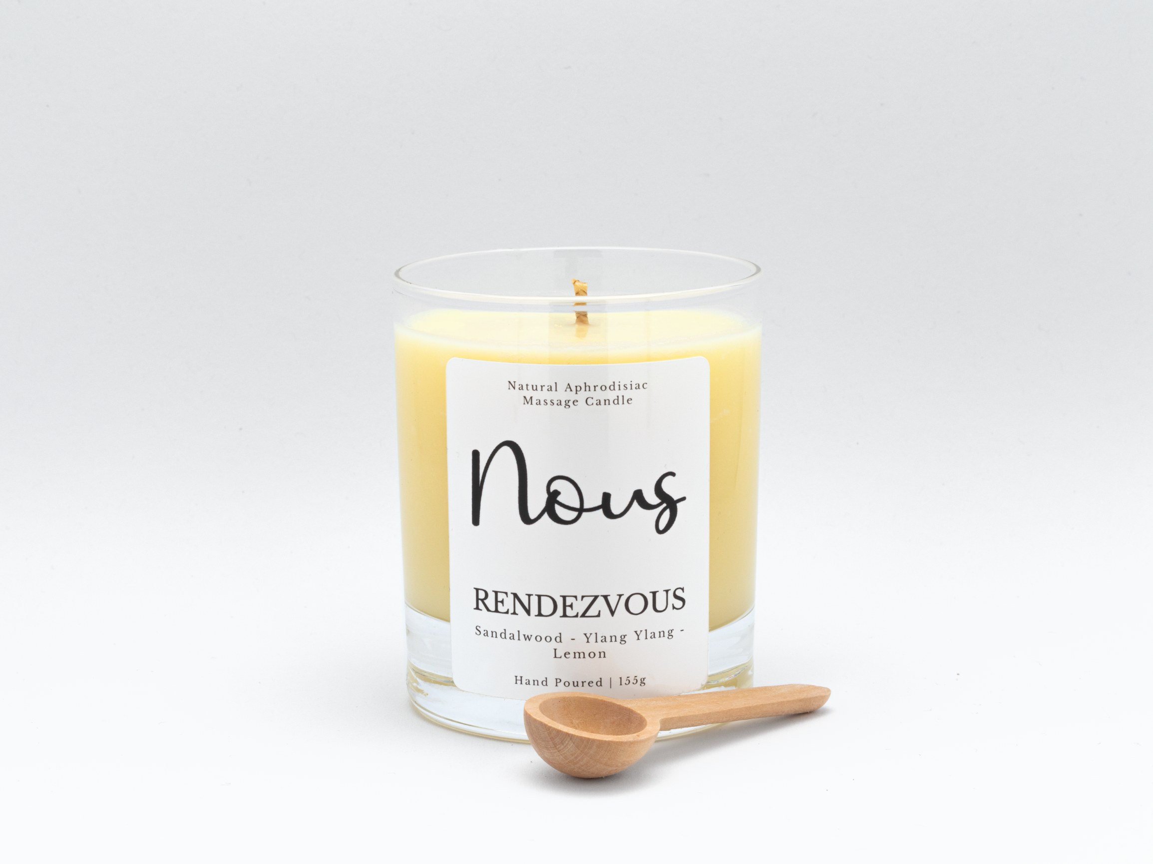 NOUS - Wholesale Jar/Filled Candle - Rendezvous - Aphrodisierende Massageöl-kerze0