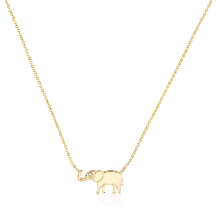 Mini-Elefanten-Charm-Halskette für den Großhandel von Ela Rae Jewelry Llc.