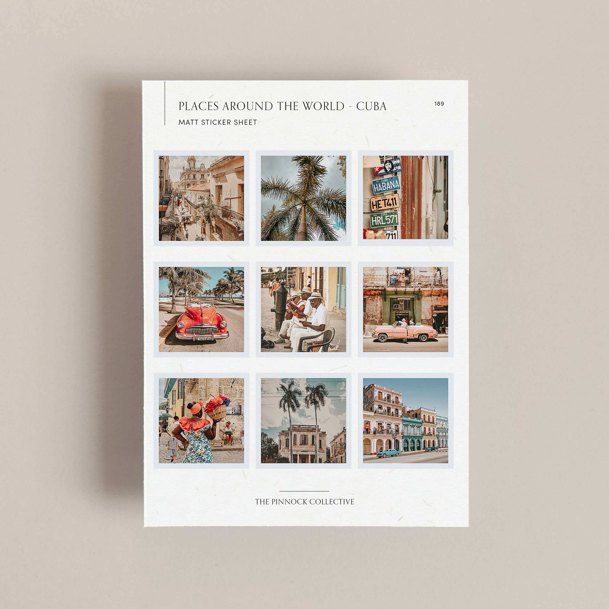 The Pinnock Collective (Duty Paid) - Wholesale Sticker - Cuba Themed Sticker Sheet0