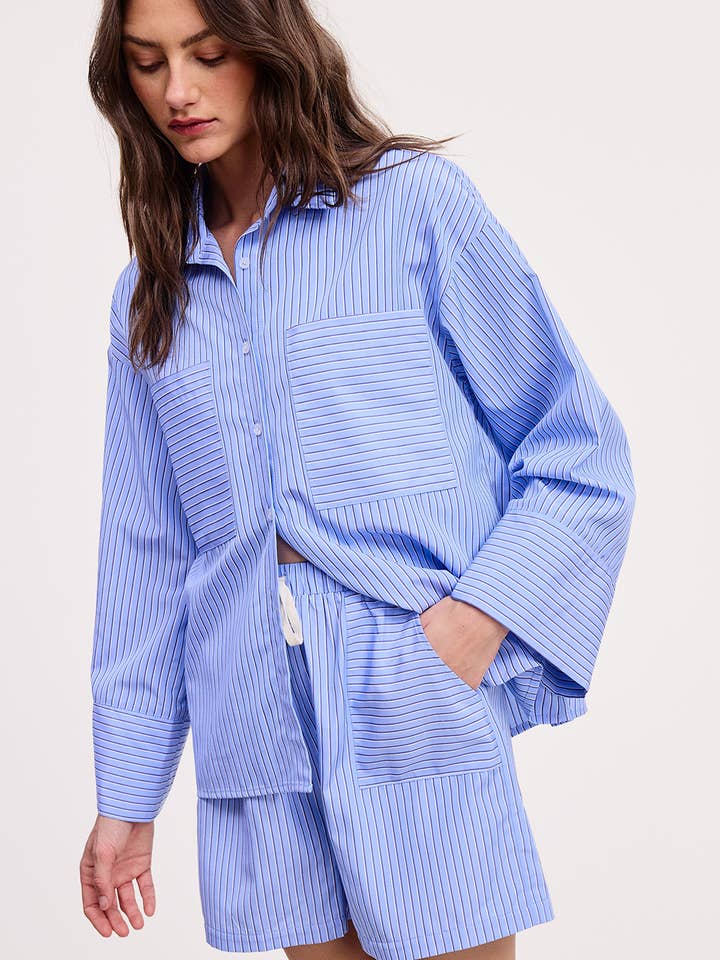 Stripe Cotton Shirt for wholesale by Ultramarine