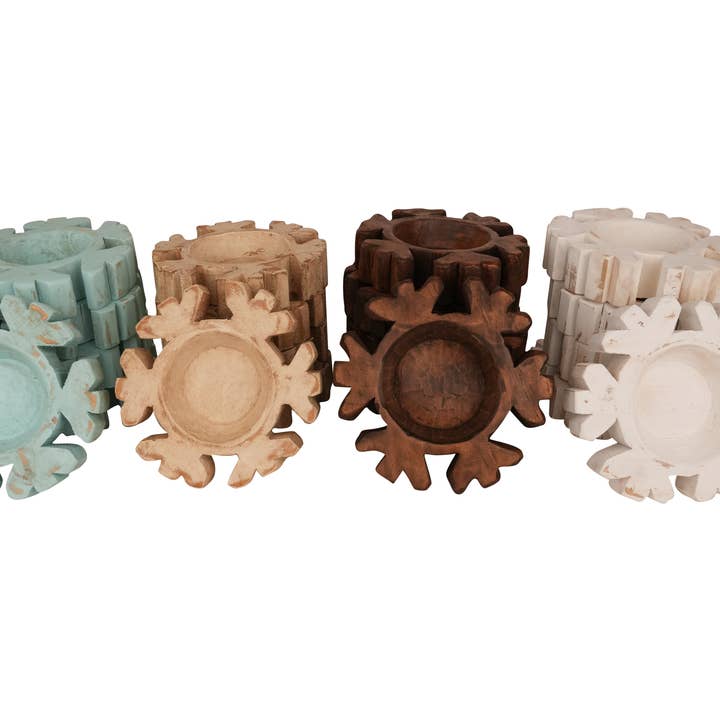 My Amigos Imports - Wholesale Candle Holder - Snowflake Bowl-8-9 x 8-9 in-Christmas-Candle Ready-Snowflake