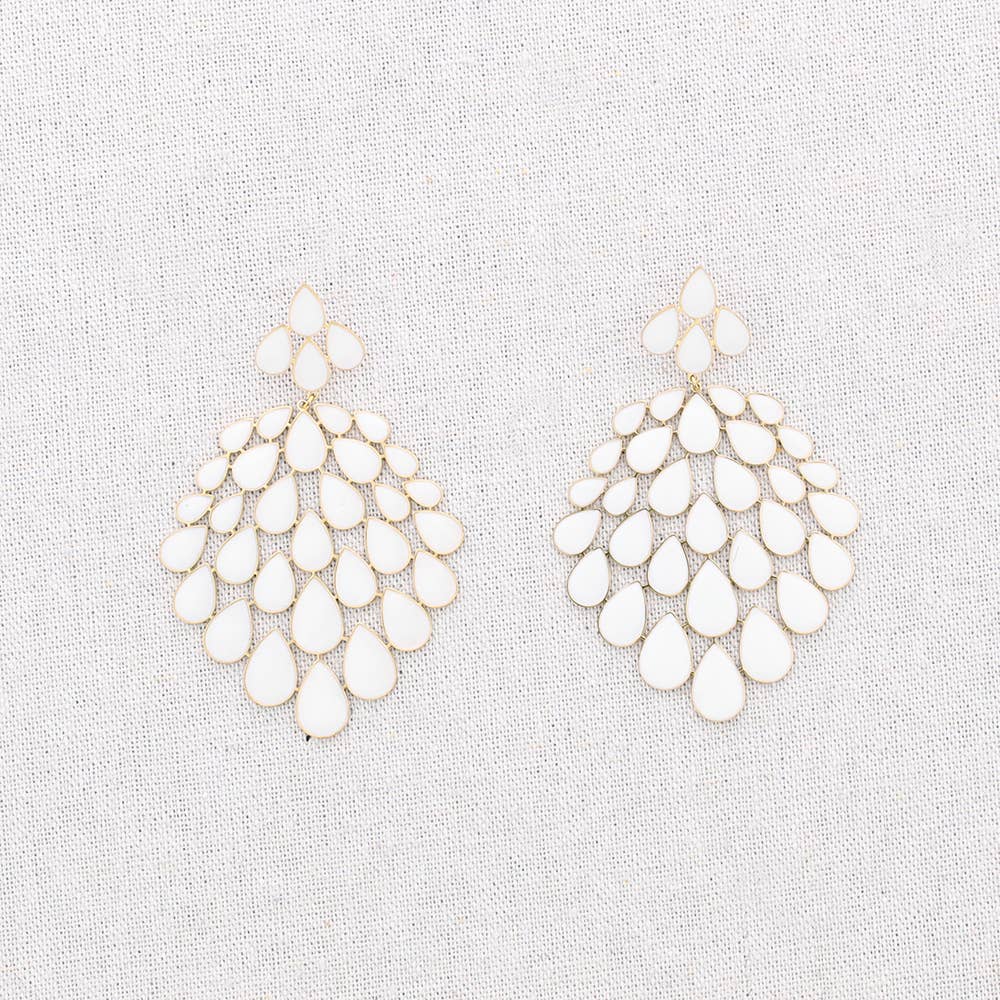 Sonata - Wholesale Dangle Earrings - Enamel Droplets Steel Earrings3