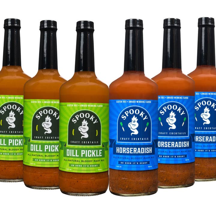 SPOOKY Bloody Mary- Dill Pickle & Horseradish 6-pack for wholesale by SPOOKY Craft Cocktail Mixes