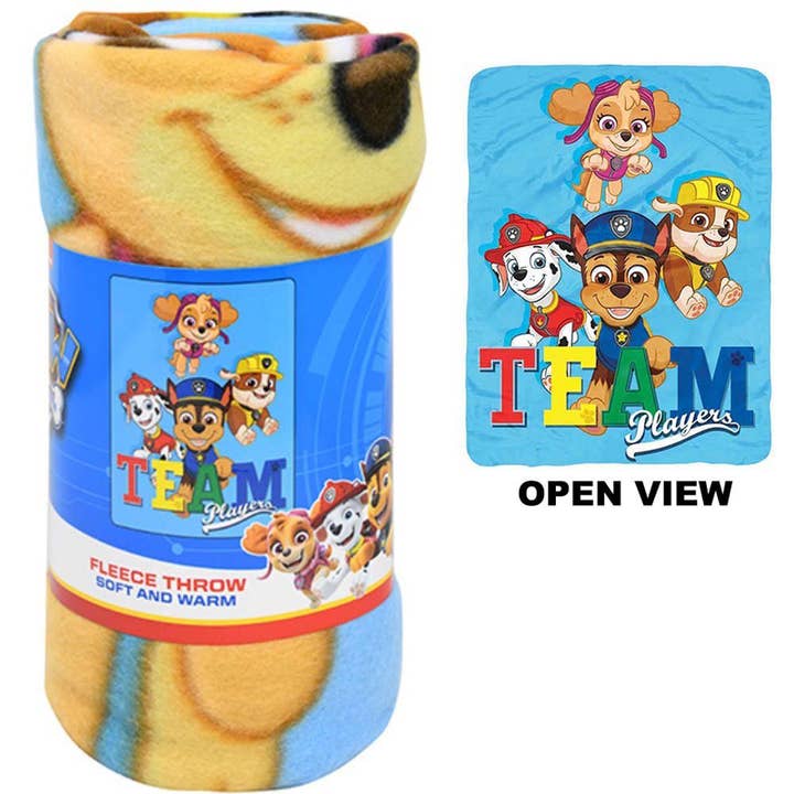Deluxe Import Trading - Wholesale Throw Blanket - Paw Patrol "Fantastic Team" 45x60" Fleece Throw Blanket