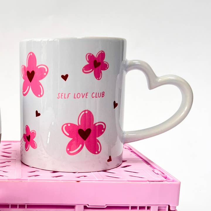 Self love club mug for wholesale by Howrad Studios