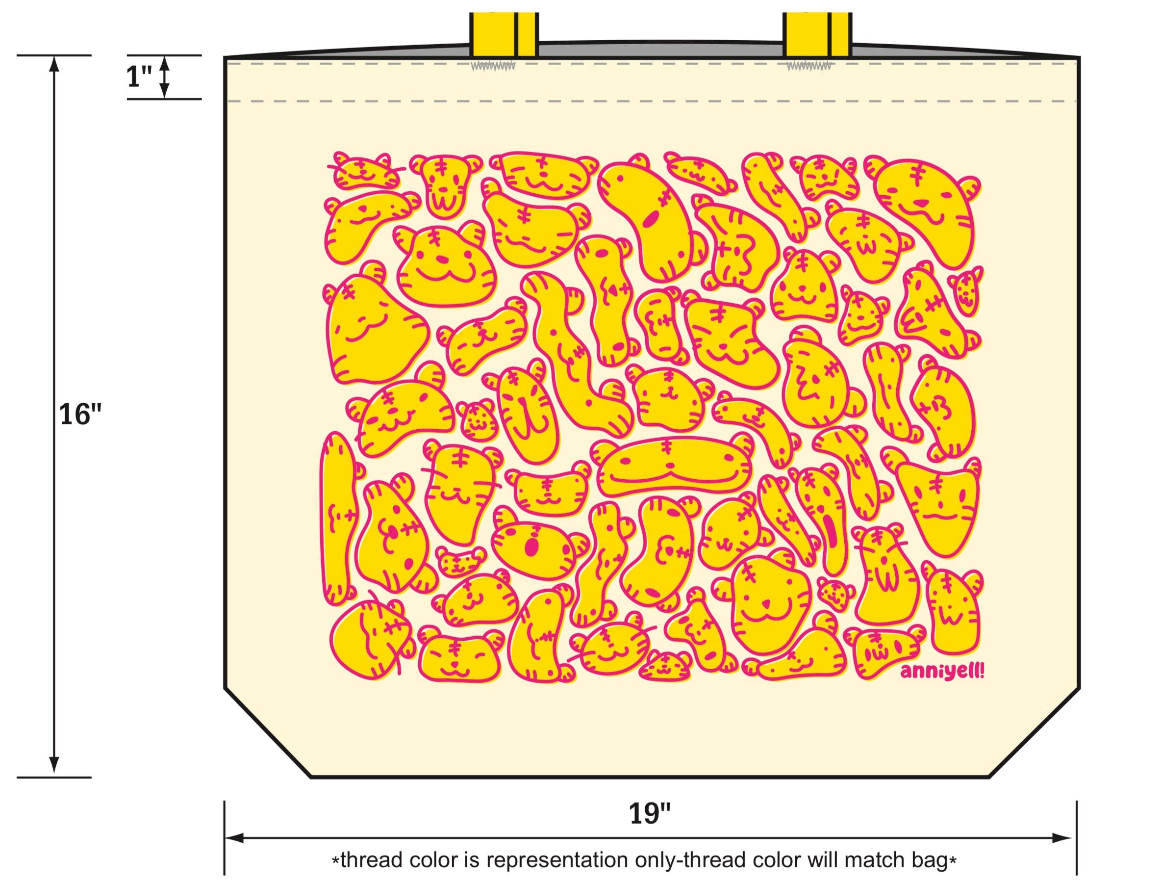 anniyell - Wholesale Tote Bag - Women's - silly tigers! Jumbo Tote Bag2