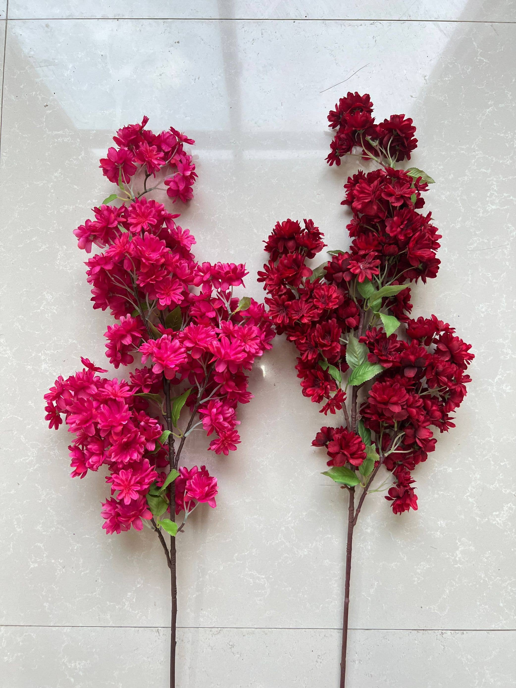 Sweet Home Deco - Wholesale Artificial Flowers - 40''T Faux Cherry Blossom Branch, Pink/White/Red/Fuchsia5