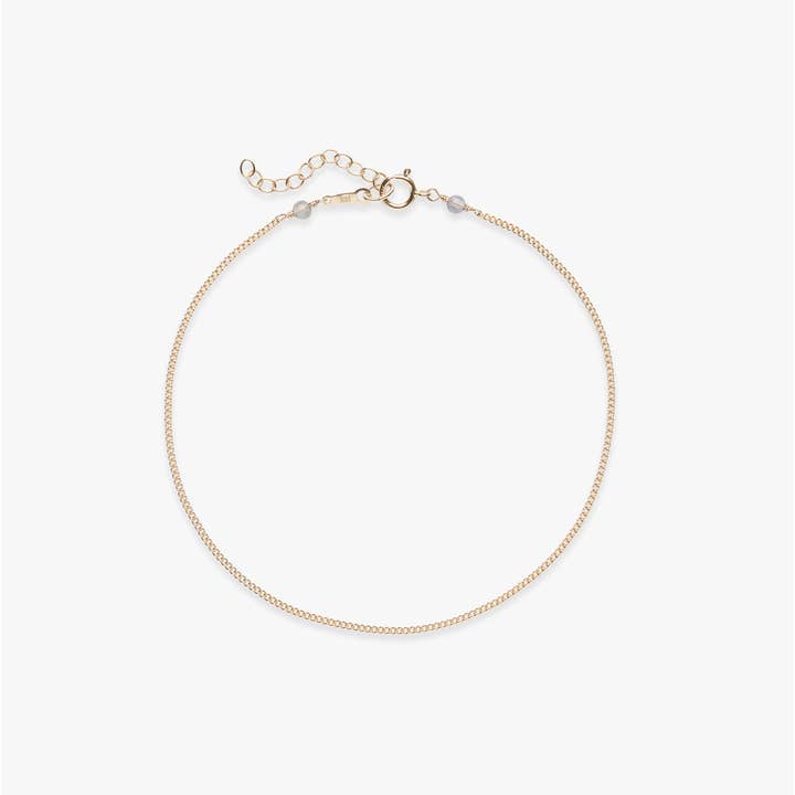 Fußkettchen mit vergoldeter Panzerkette für den Großhandel von Koi Atelier