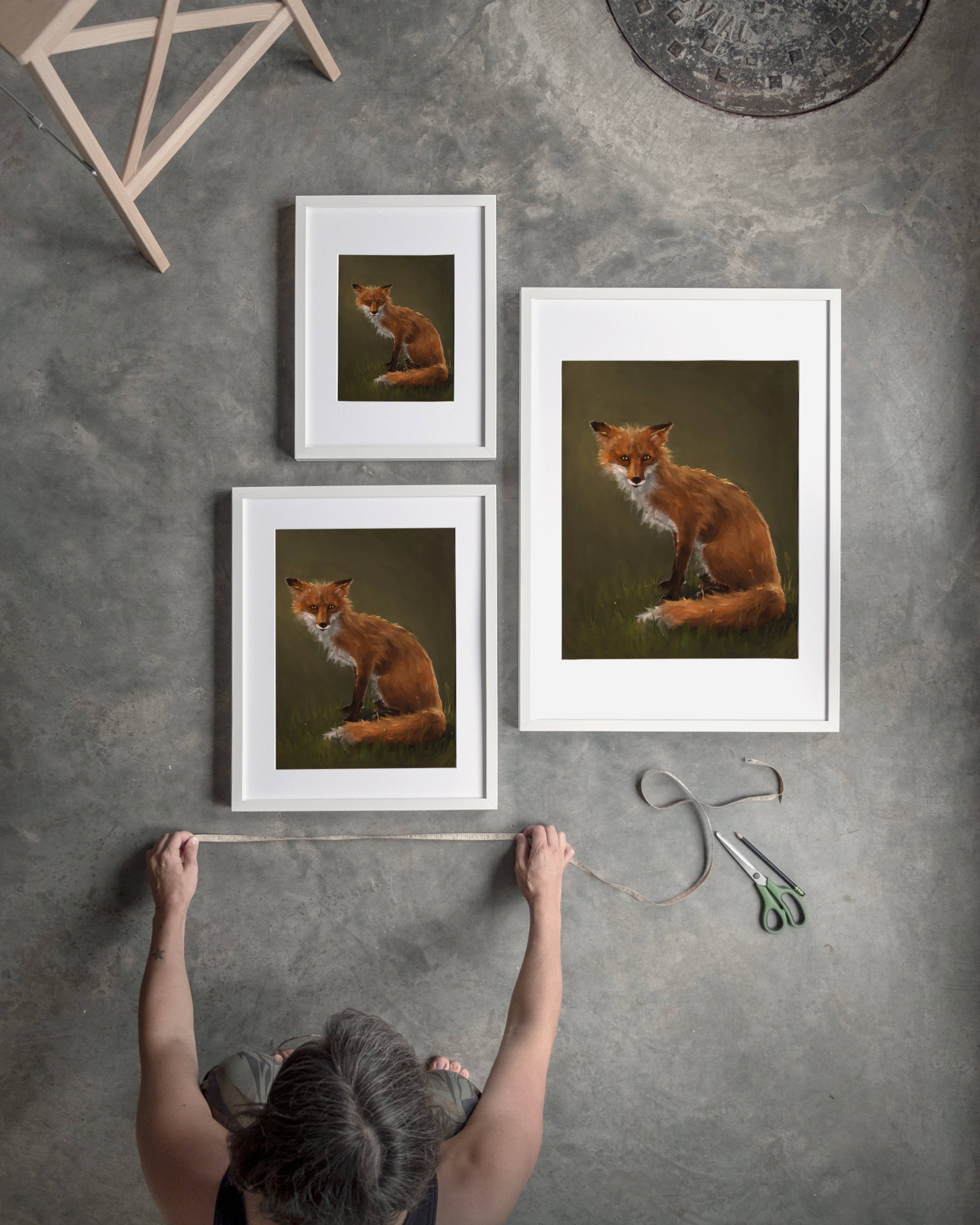The Ugly Cat Studio - Wholesale Art Print - Forest Fox Oil Painting rt Print25