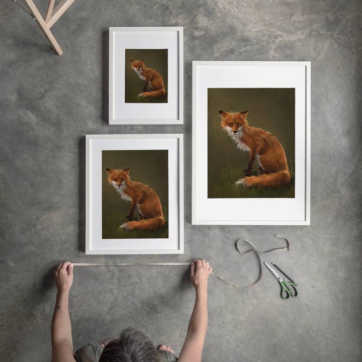 The Ugly Cat Studio - Wholesale Art Print - Forest Fox Oil Painting rt Print25